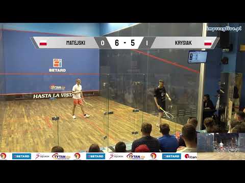 Tomasz Matejski - Leon Krysiak BETARD Indywidualne Mistrzostwa Polski w Squasha 2023 - półfinał