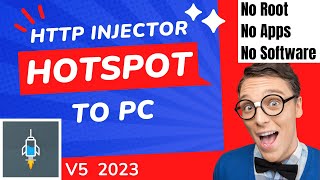 How to connect http injector hotspot to pc | No root | No software | No app