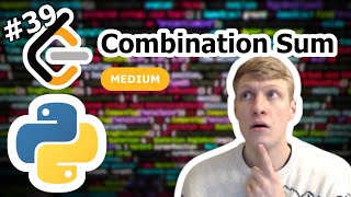 YouTube video 'Combination Sum Python Solution - LeetCode #39'