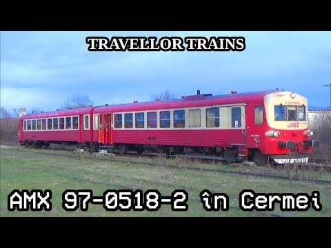 AMX 97-0518-2 în halta Cermei (Linia 318: Ineu - Cermei)
