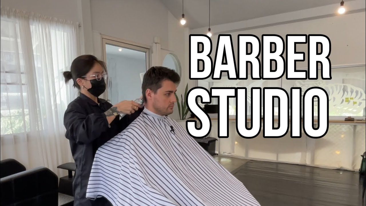 Barber studio in Thailand |  ASMR haircut in my life