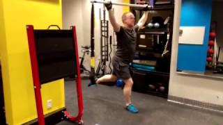 TRX -  Lunge Overhead Bulgarian
