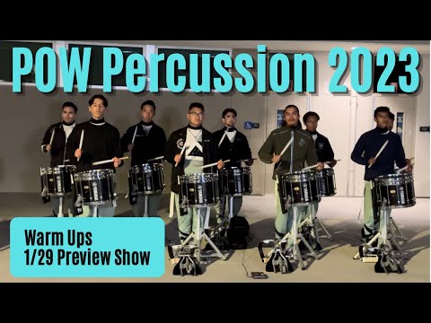 POW Percussion 2023 - Warm Ups - 1/29 Preview Show