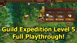 Forge of Empires: Guild Expedition Level 5 First Playthrough! Defense, Negotiation & Fortifications!