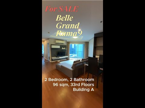 🔥ขายด่วน ต่ำกว่าตลาด🔥 Belle Grand Rama9 2ห้องนอน/2ห้องน้ำ 96sqm ชั้น33 ตึกA1 ตกแต่งสวย Fully Furnished ทำเลดีใกล้เซ็นทรัลพระราม9, MRTพระราม9 – รูปที่ 3