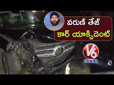 Narrow escape for actor Varun Tej in Met Car Accident