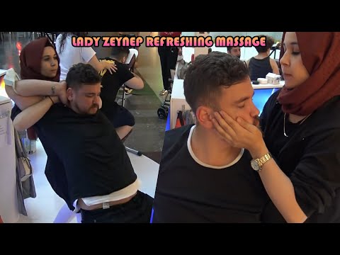 LADY ZEYNEP REFRESHING CHAIR MASSAGE & CRACKS & asmr back,arm,shoulder,elbow,gripes,neck massage