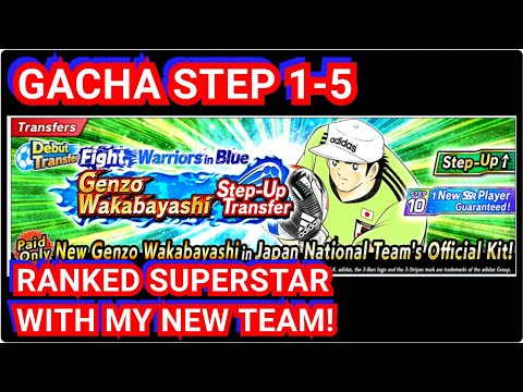 GACHA STEP 1-5 FOR PAIDZO! + RANKED SUPERTAR WITH MY NEW TEAM!! CAPTAIN TSUBASA DREAM TEAM