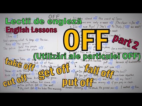 Lectii Engleza Video - OFF (Utilizari ale lui OFF) part 2 - English Video Lessons