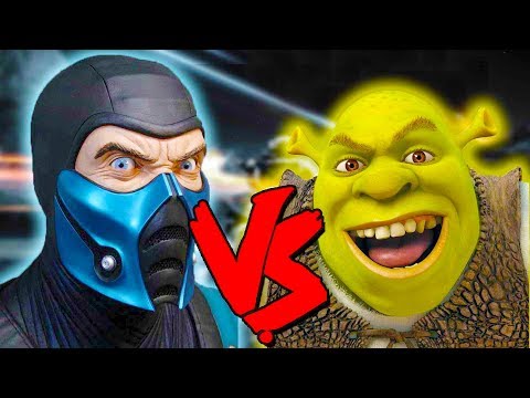 Sub-Zero Vs Shrek Army - Epic Battle - Mortal Kombat Costume Skin Mod