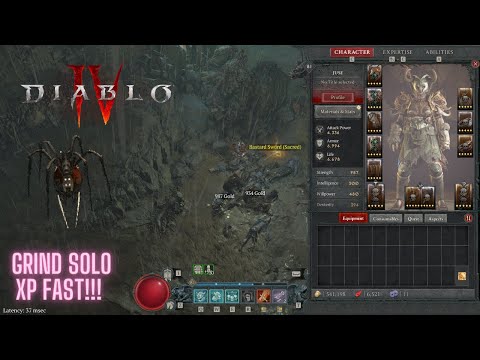 Blind Burrows Dungeon FASTEST SOLO XP METHOD (Lvl 81 Thorns Barb PoV) @ 13.6k Thorns - Diablo 4