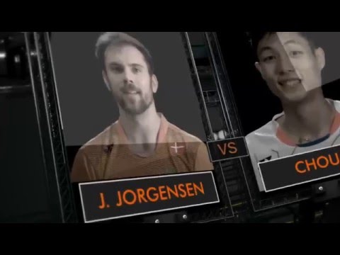 Yonex German Open 2016 | Badminton SF M5-MS | Jan O Jorgensen vs Chou Tien Chen
