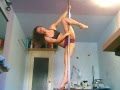 Pole dance. Уроки танцев. Элемент "Полушпагат боковой" (split ...