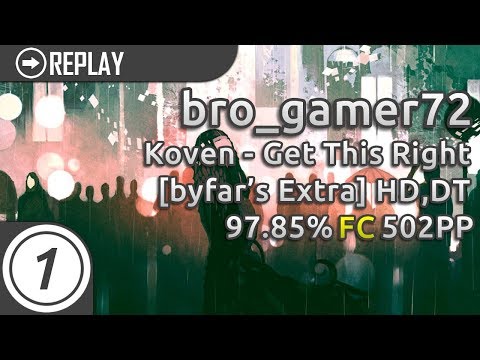 bro_gamer72 | Koven - Get This Right [byfar's Extra] +HD,DT | FC 97.85% 502pp #2