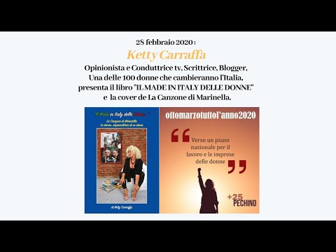 ottomarzotuttol'anno1 28 febbraio 2020  libro "Il Made in Italy delle Donne" autrice Ketty Carraffa