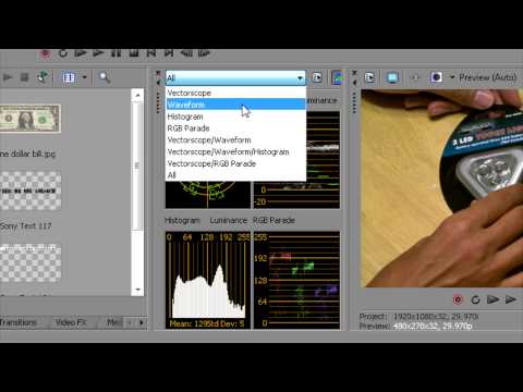 索尼維加斯。螢幕布局 (Sony Vegas: Screen Layout)