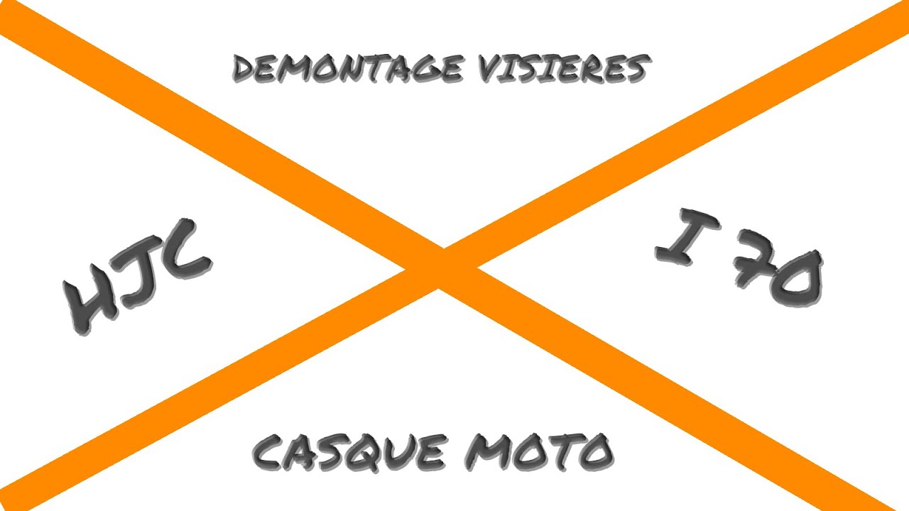 Démontage visières moto HJC i70