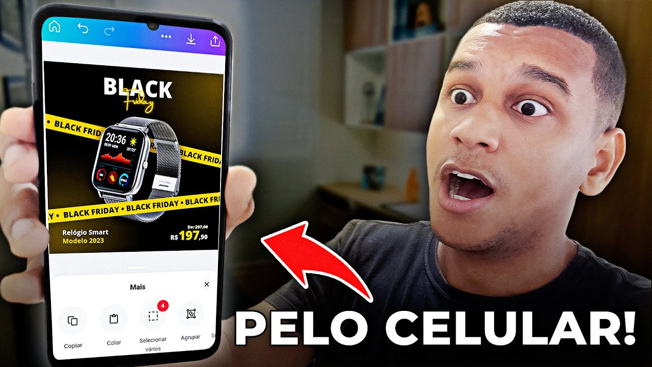 Como fazer Arte de Promoção Black Friday Pelo Celular