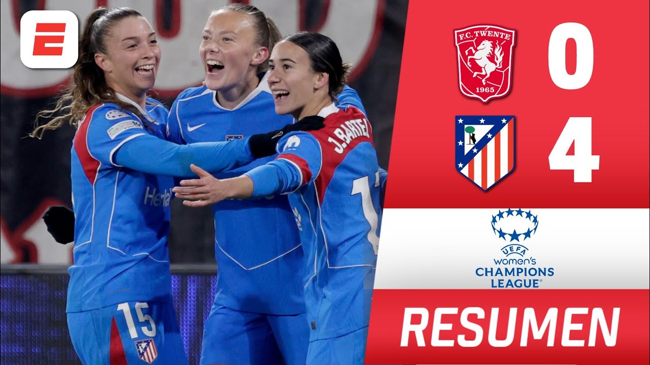 Atlético de Madrid GOLEÓ 4-0 al Twente, sueña con los Playoffs | Resumen | Champions League Femenina