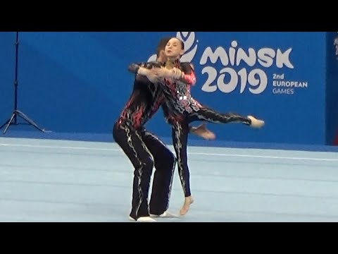 ACROBATIC GYMNASTICS mixed pair FINAL II European Games 2019 MINSK RUSSIAN FEDERATION