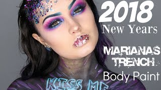 2018 New Years Body Paint Tutorial Inspired by Marianas Trench