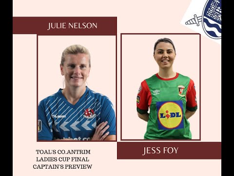 Glentoran's Women's Captain Jess Foy pre Co.Antrim Cup Final