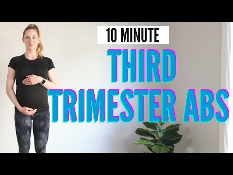 10 Minute Third Trimester Prenatal Abs & Core Workout - strengthen your core for pregnancy & beyond