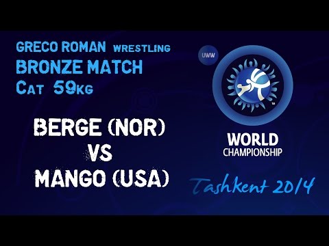 Bronze Match - Greco Roman Wrestling 59 kg - S. BERGE (NOR) vs S. MANGO (USA) - Tashkent 2014
