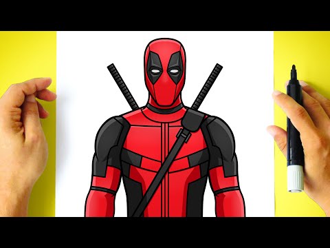 Como DESENHAR o DEADPOOL - Cómo DIBUJAR a DEADPOOL - Drawing Tutorial
