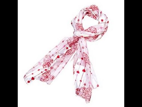 Purple Box Jewelry Valentine's Day Heart Scarf or Mothers Day Scarf