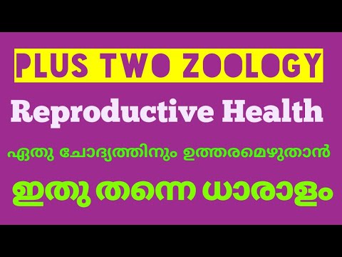 Plustwo zoology reproductive health | plustwo zoology online class | part2 | victers channel Plustwo
