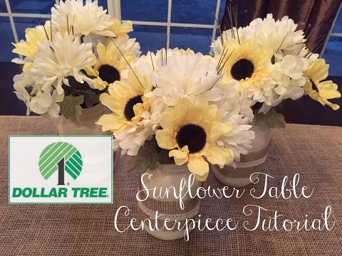 DOLLAR TREE DIY | Sunflower Table Centerpiece Video