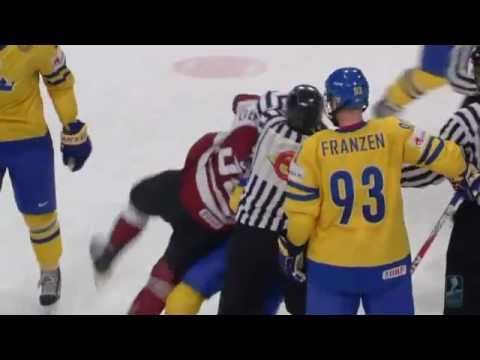 Ishockey-VM : Sverige vs Lettland - Matchstraff för Lettland (2012-05-15)