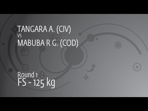 Round 1 FS - 125 kg: G. MABUBA R (COD) df. A. TANGARA (CIV) by TF, 10-0