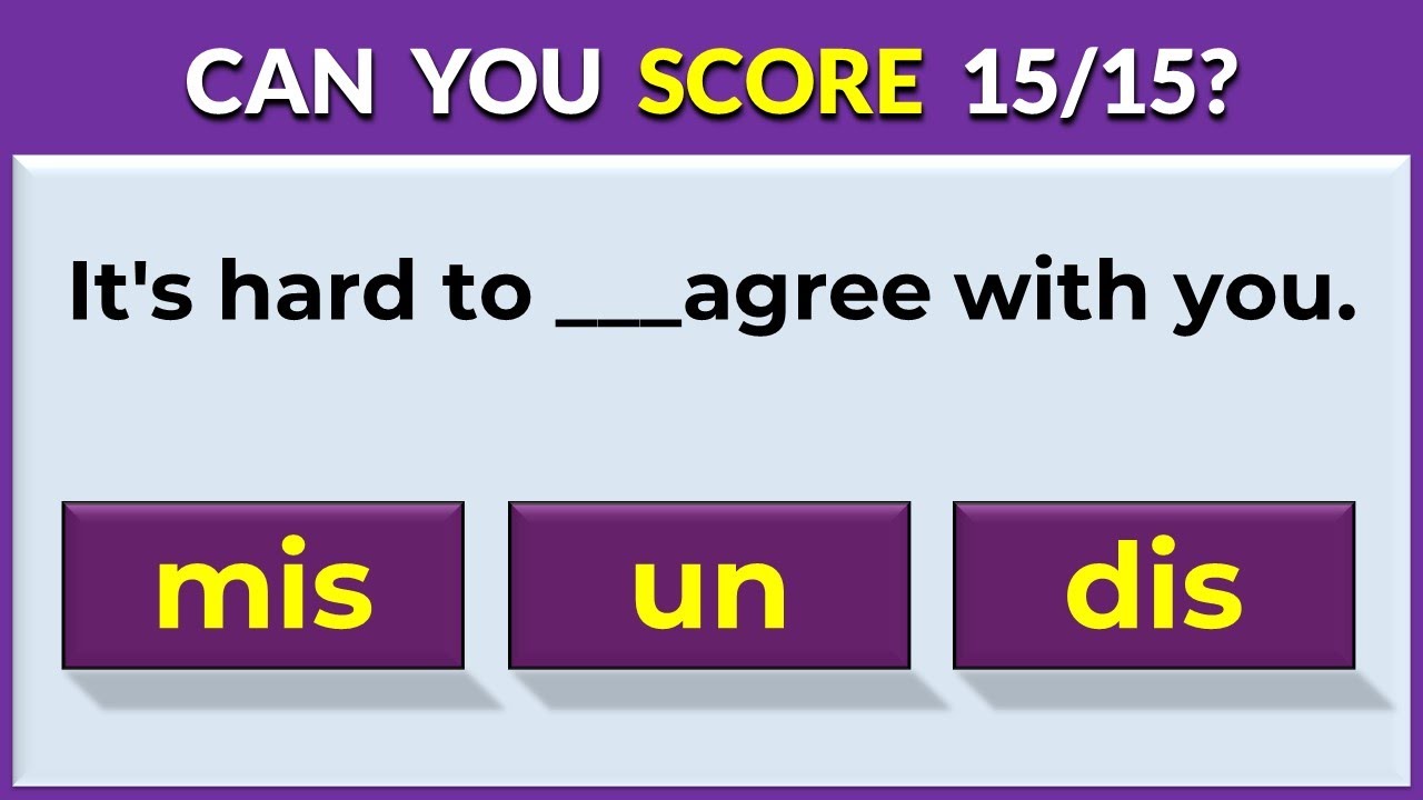 Prefix Quiz | English Vocabulary Test #challenge 1