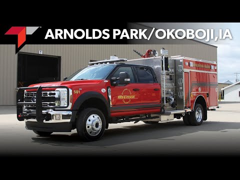 Arnolds Park/Okoboji Fire & Rescue Toyne Mini-Pumper Delivery Video