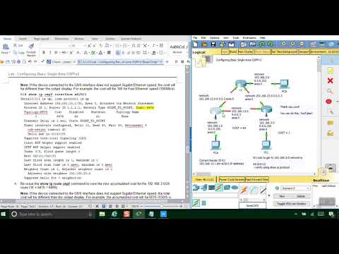 Lab Configuring Basic Single Area OSPFv2 14