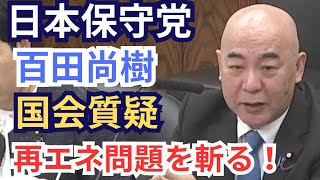 #日本保守党 百田尚樹「我が意を得たり」参考人「再エネは日本の失敗だった」2026年4月15日  参議院 資源エネルギー・持続可能社会に関する調査会 国会質疑 フル字幕