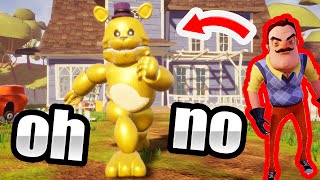 No debí poner al FREDBEAR rápido en Hello Neighbor XDDDDD