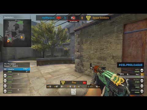 paz 1v3 clutch vs. HellRaisers | ESL PRO LEAGUE SEASON 7 EUROPE