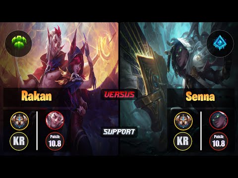 Challenger RAKAN [Guardian] (Support) VS  SENNA - Challenger KR Patch 10.8