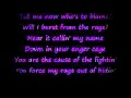 Anger Cage lyrics 
