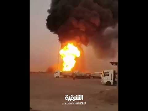 شاهد بالفيديو.. احتراق 6 صهاريج نفطية قرب الحدود العراقية الإيرانية