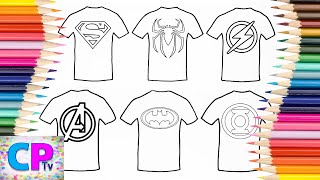 Superheroes T-Shirt Coloring Pages,Superheroes T Shirt Coloring Pages Kids Tv,Superheroes Fun