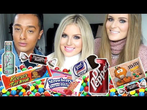 Trying American Candy! ♡ Shaaanxo, Sally Jo & Kris Fox! Video