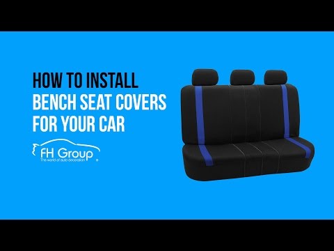 Solid Rear Bench Seat Cover Full for Sedan Truck and SUV- FH Group®