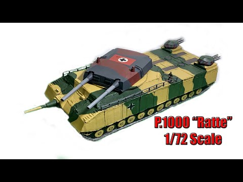 Landkreuzer P1000 Ratte German Super-Heavy Tank || 1/72 Scale || DIY How To Build