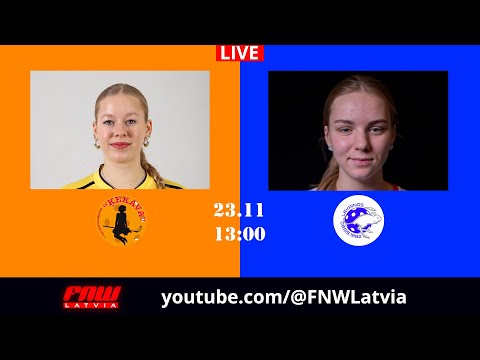 TIEŠRAIDE - ELVI FL sievietēm 2025/26: FK Ķekava/Latvijas Mediji vs. Lekrings (23.11.2025)
