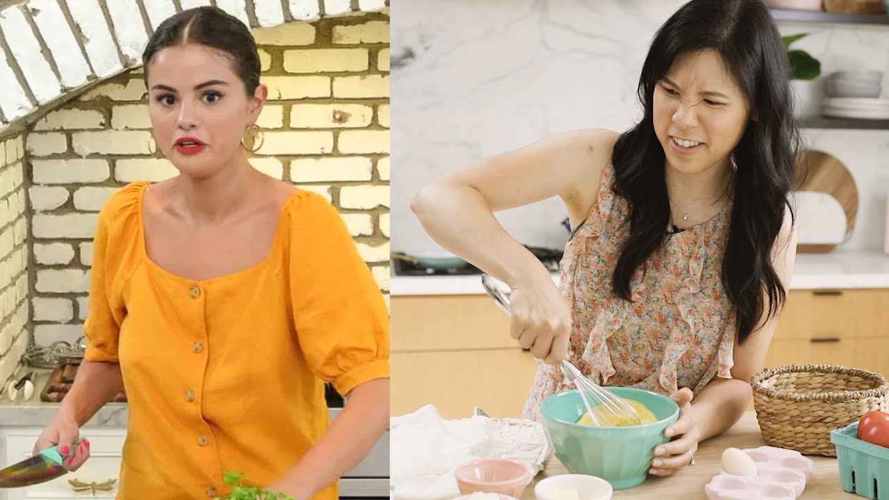 Trying SELENA GOMEZ + CHEF LUDOS OMELETTE Recipe Cooking