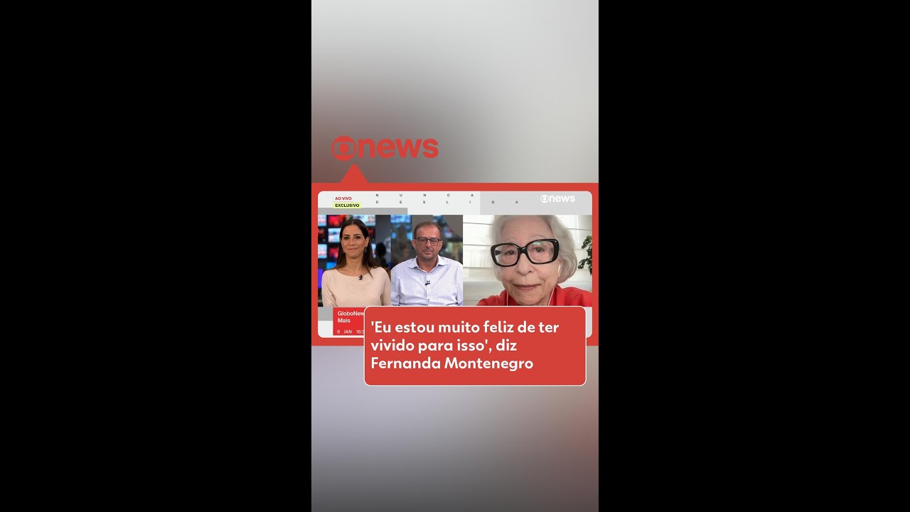"Eu estou muito feliz de ter vivido para isso', diz Fernanda Montenegro #g1 #noticias